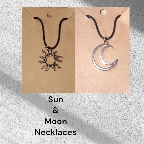 Bohemian Sun & Moon Cord Necklaces New! - Picture 1 of 8